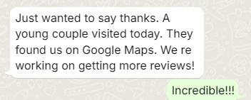 Google Maps testimonial