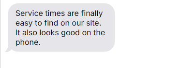 Service times testimonial